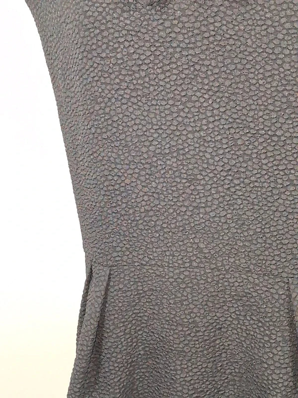 Robe noire texturée Camaïeu – Décolleté V au dos avec nœud – Taille 38