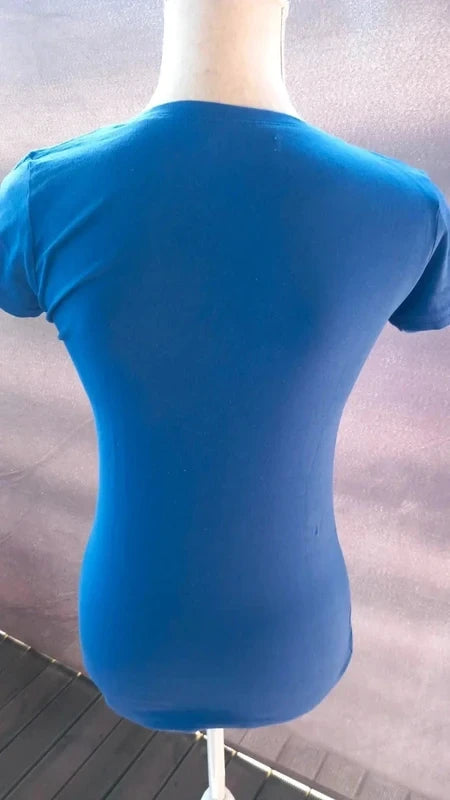 Tee-shirt Graphique Bleu Roi - Agathe Velmont - Taille 1