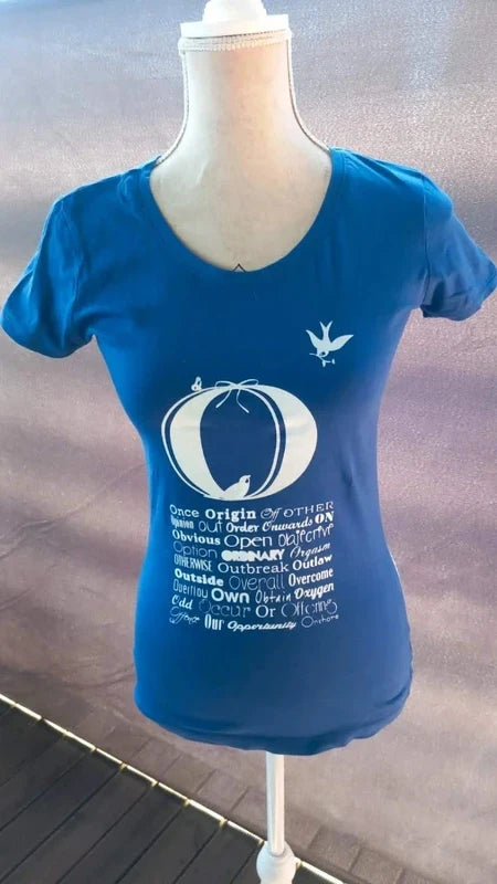 Tee-shirt Graphique Bleu Roi - Agathe Velmont - Taille 1