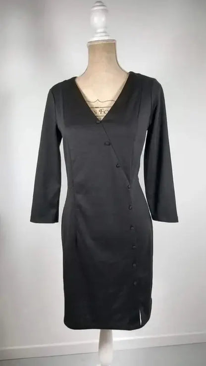 Robe Noire Naf Naf "Chic & Graphique" - Neuve avec Étiquette