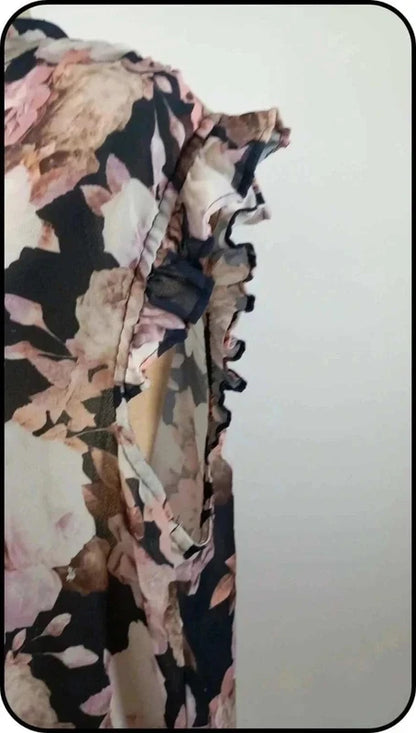 Blouse fleurie fluide sans manches – Neuve – Taille 46 – KIABI