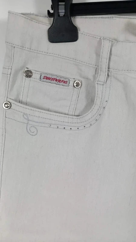 Pantacourt en Jean Blanc Swallow jeans - Taille L - État Neuf
