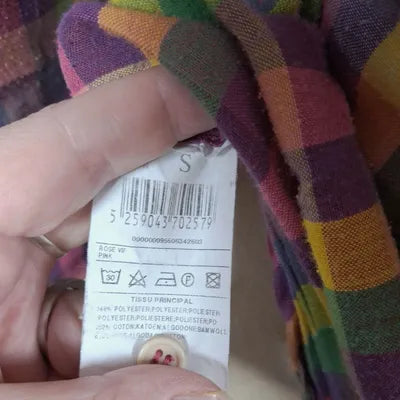 Vintage multicolored plaid shirt – Jennyfer – Size S (US 4)