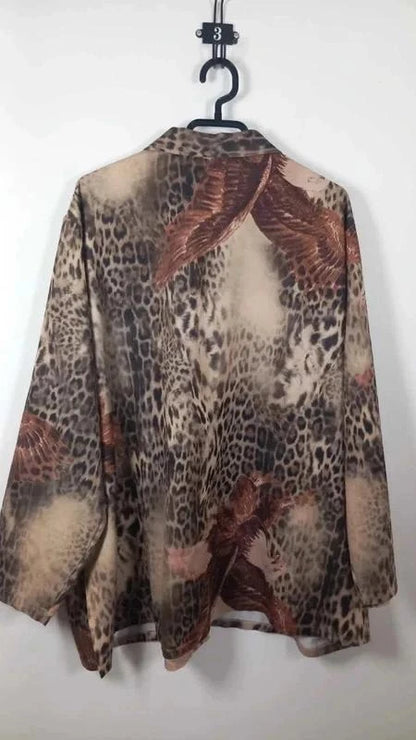 Chemise / Surchemise Vintage Leopard & Aigle – Quarante Quatre Soixante – T. 54