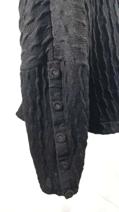 Pull Léger Jean Marc Philippe - Maille Relief Noire - Taille 52/54