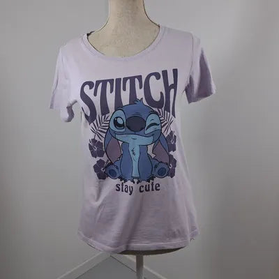 Stitch "Stay Cute" Disney T-Shirt - Lilac - Size XS (US 2)