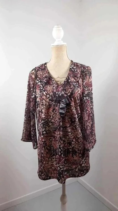 Tunique Voile Jacqueline Riu - Imprimé Python/Abstrait - Taille 4 (44/46)
