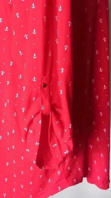 Tunique rouge motif ancre taille 54/56 de chez Bleu Bonheur