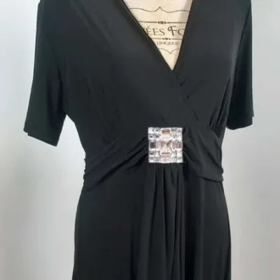 Robe de Soirée Noire Damart Chic - Neuve - Taille 42 (Extensible)
