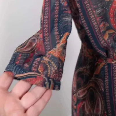 Robe Tunique ELORA Voile Bohème – Imprimé Paisley – Taille 1 – NEUVE