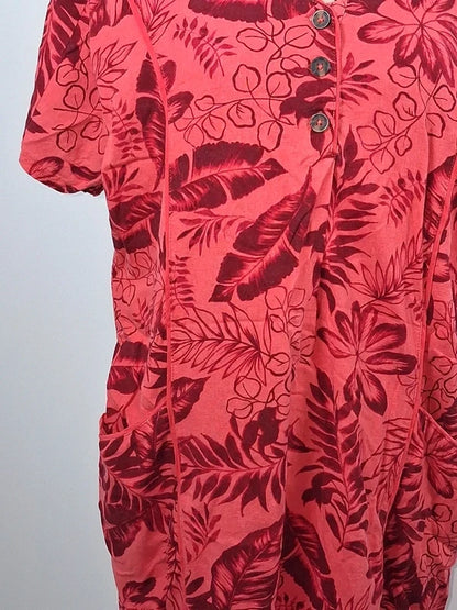 NEW COLINE Floral Midi Dress – Bohemian Style Criss-Cross Back – Size L