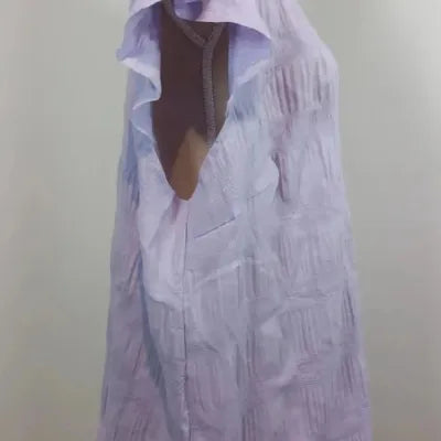 Chemisette Cache-Cœur Lilas Manches Volants – Grande Taille 5XL – Neuve
