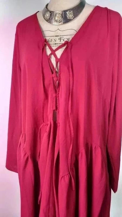 Robe tunique bordeaux missguided neuve t.52