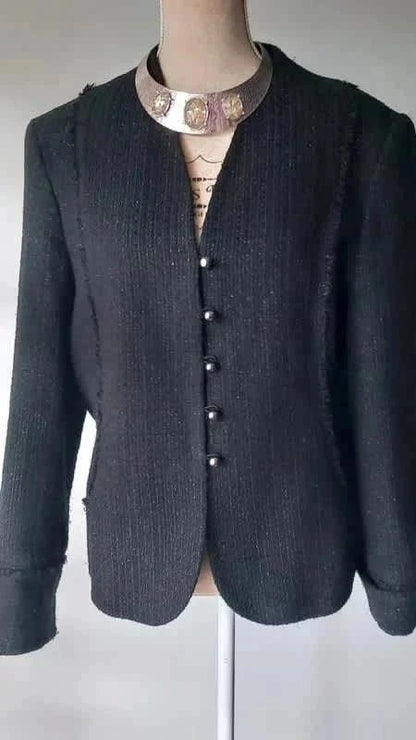 Blazer noir et fils argenté taille 44