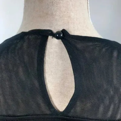 Robe Noire de Soirée Tanais - Détails Dentelle & Transparence - Neuve - Taille 3