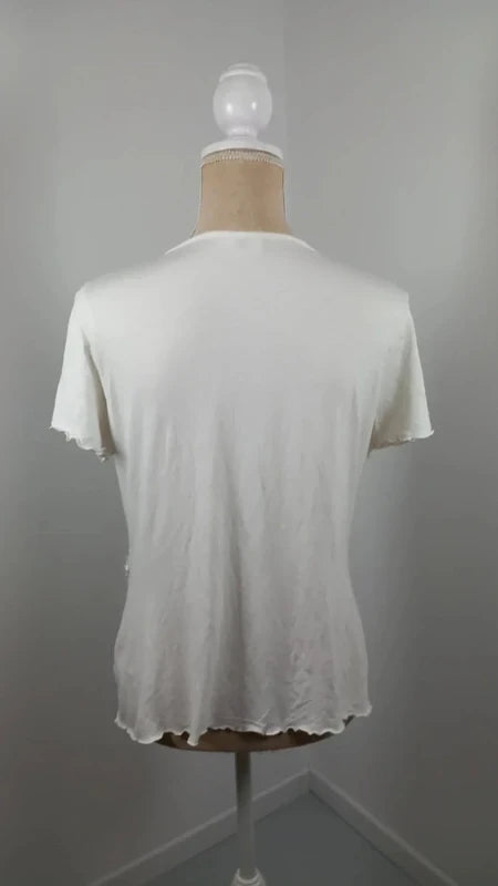 Haut Romantique Agnès Flo Blanc - Taille 44/46 - Très Bon État