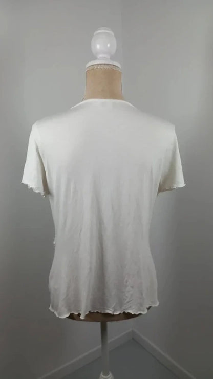 Haut Romantique Agnès Flo Blanc - Taille 44/46 - Très Bon État