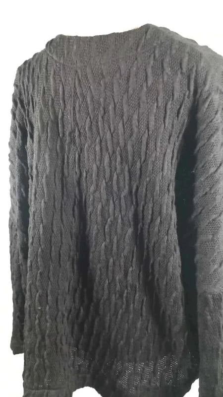 Pull Léger Jean Marc Philippe - Maille Relief Noire - Taille 52/54