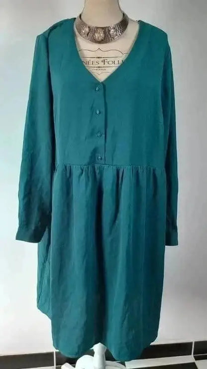 Robe bleue canard de la marque Kiabi taille 50