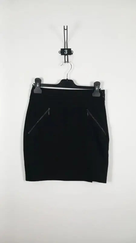 Mini Jupe Noir Zara - Taille 34 (XS) - Neuve - Détails Zips & Fentes