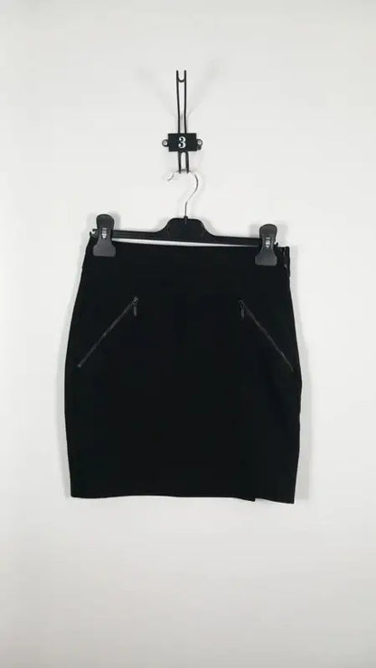 Mini Jupe Noir Zara - Taille 34 (XS) - Neuve - Détails Zips & Fentes