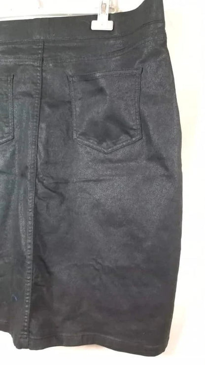 Jupe Droite Noire Toscane Neuf T4 (54) Effet Enduit / Simili Cuir