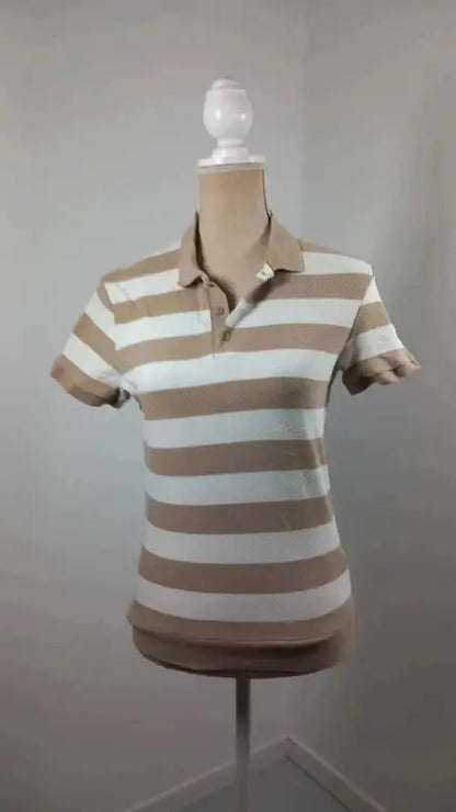 Zara Striped Polo Shirt - Chic & Timeless (Size S)