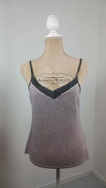 Lola Espeleta Striped Cami Top - Heather Grey - Very Good Condition - Size M