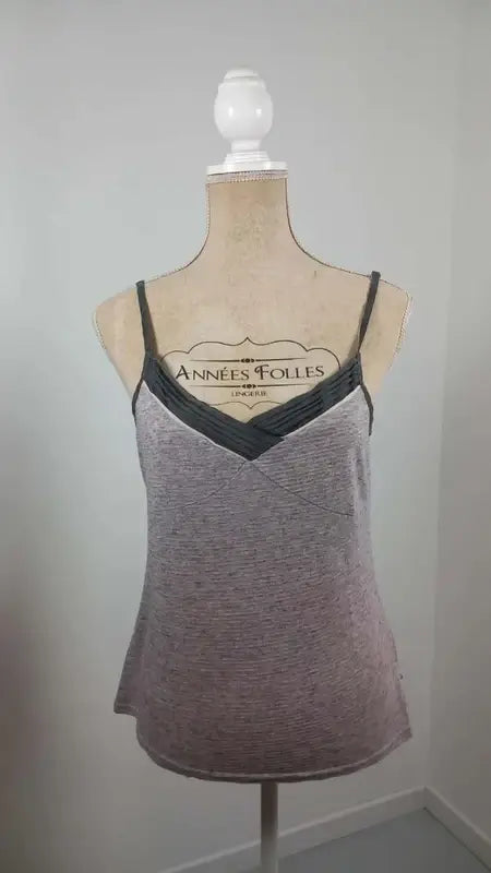 Lola Espeleta Striped Cami Top - Heather Grey - Very Good Condition - Size M