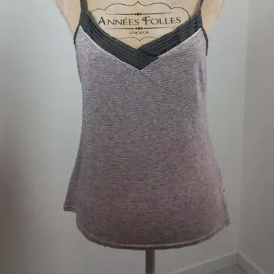 Lola Espeleta Striped Cami Top - Heather Grey - Very Good Condition - Size M