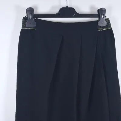 Jupe noire portefeuille Camaïeu – Taille S – Ceinture dorée