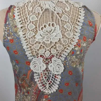 Robe Bohème Jacqueline Riu - Imprimé Paisley & Dos Dentelle - Taille 36