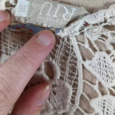 Robe Bohème Jacqueline Riu - Imprimé Paisley & Dos Dentelle - Taille 36