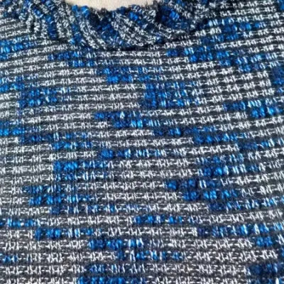 Deep blue mesh top with shimmers – Zara – Size L/40