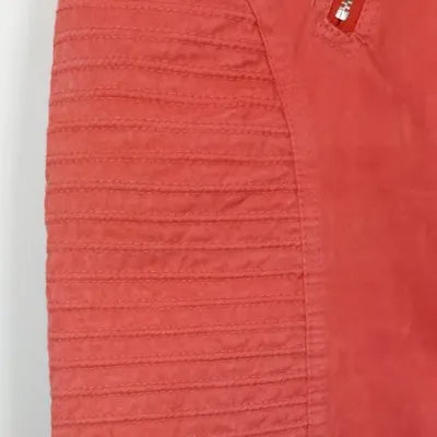 Laura Jo Coral Short Skirt - Size L (UK 12) - Rock Style with Zips & Panels