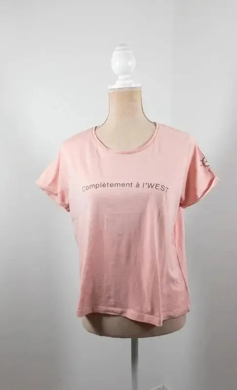 Bizzbee Pastel Pink "Complètement à l'West" T-shirt L