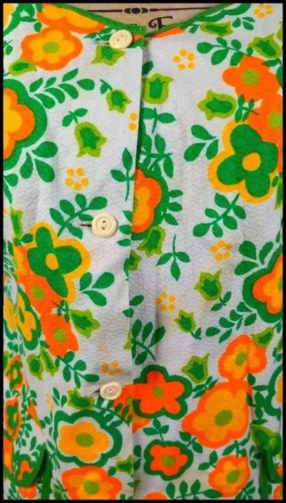 Magnifique robe Vintage des années 60-70 made in france taille 44
