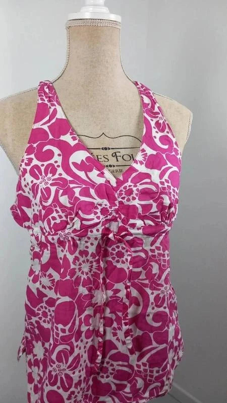 Top Dos Nu Floral Rose & Blanc KIABI - Taille 38 (M)