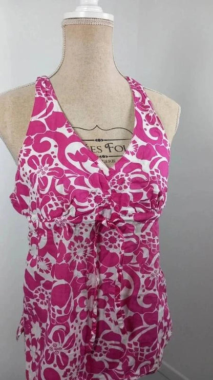 Top Dos Nu Floral Rose & Blanc KIABI - Taille 38 (M)