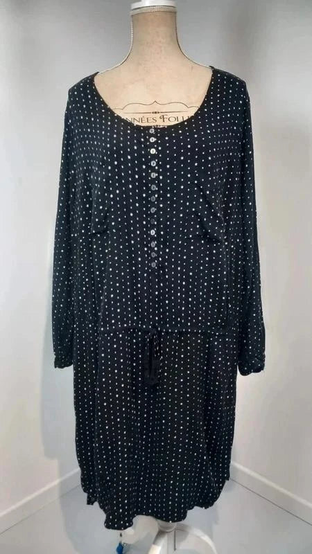 Robe/Tunique Noire "Étoiles" - Bonprix - T. 54