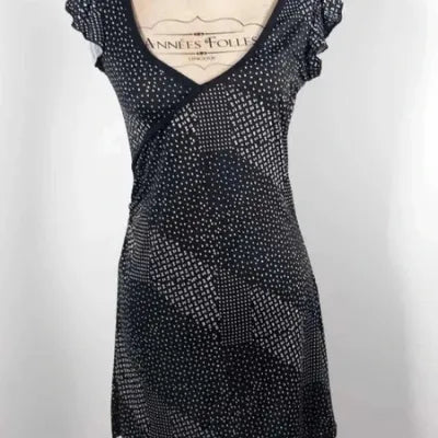 Robe Courte à Pois Cache-Cœur Made in France – Taille 38/40 – Neuve