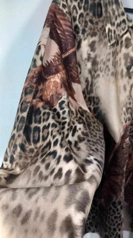 Chemise / Surchemise Vintage Leopard & Aigle – Quarante Quatre Soixante – T. 54