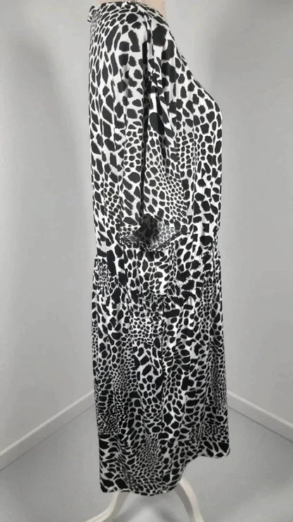 Robe Fluide Imprimé Animalier - DAXON - Taille 52/54/56