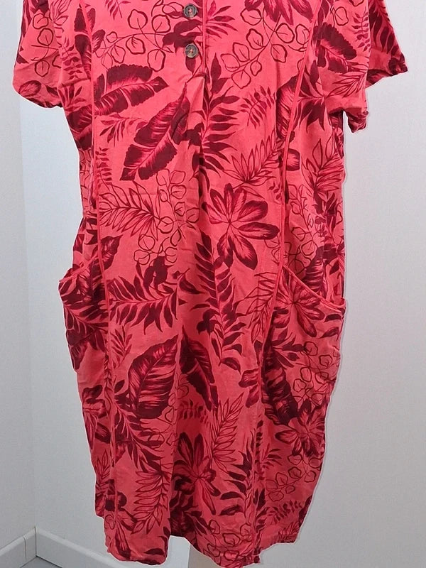 NEW COLINE Floral Midi Dress – Bohemian Style Criss-Cross Back – Size L