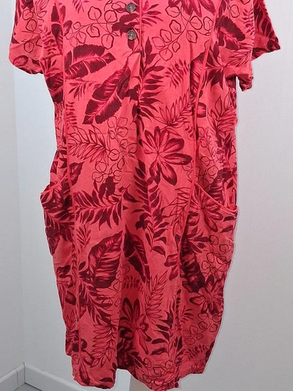 NEW COLINE Floral Midi Dress – Bohemian Style Criss-Cross Back – Size L