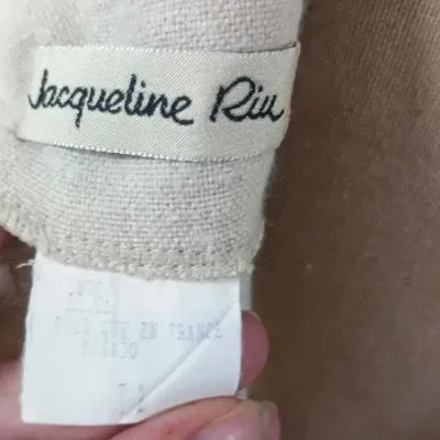 Robe 100% LIN Jacqueline Riu – Beige & Écru Taille 2 (38/40)