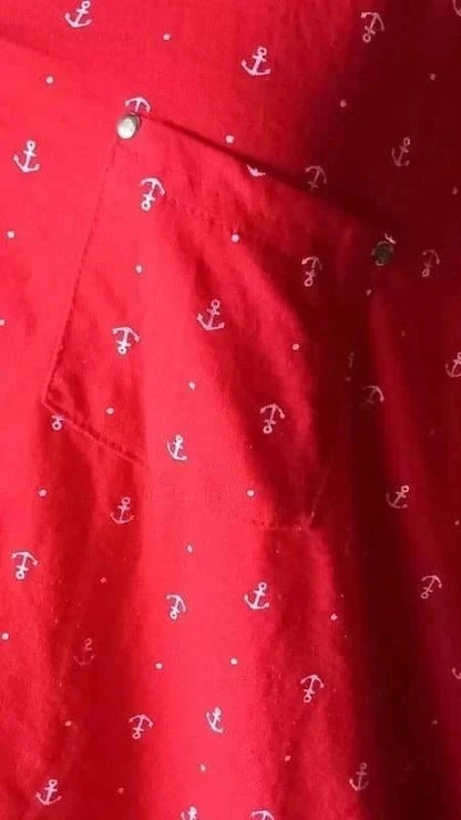 Tunique rouge motif ancre taille 54/56 de chez Bleu Bonheur