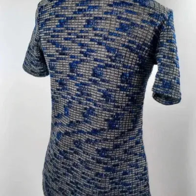 Deep blue mesh top with shimmers – Zara – Size L/40