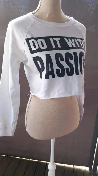 Crop Top Do It With Passion – Streetwear & Motivation Jennyfer brand size