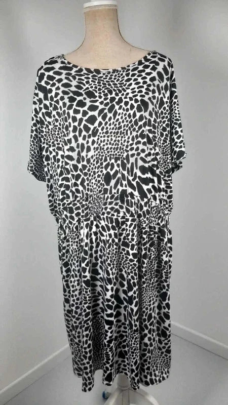 Robe Fluide Imprimé Animalier - DAXON - Taille 52/54/56